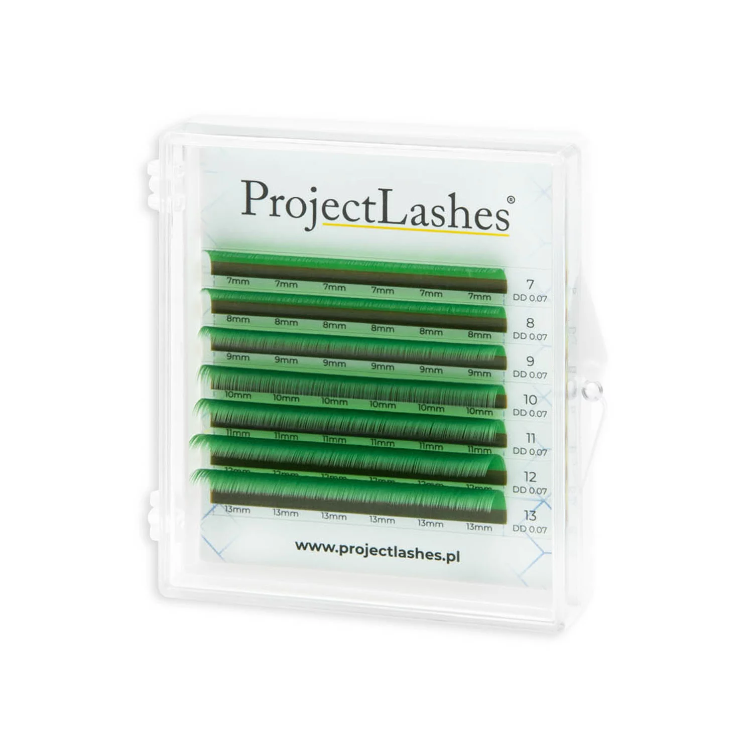 Zalios blakstienos priauginimui C 0.07 Project Lashes